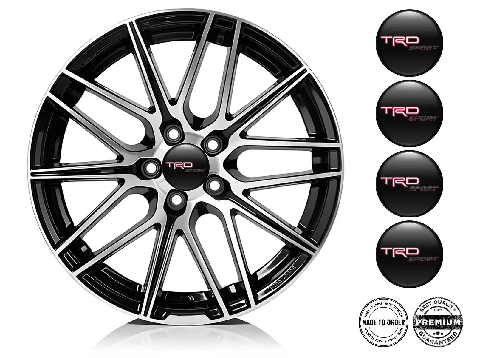 Toyota TRD Calcomanía de Aro Logo Pegatinas de Resina Premium